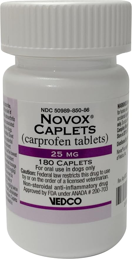 NOVOX® (CARPROFEN Tablets) CAPLETS 25MG 180 CT
