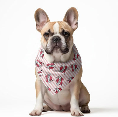 W Brings Bandana for Dogs | This Stunning Gorgeous Design Dog Bandana Scarf is Perfect Styling Accessory for Dogs Large, Medium & Small. One Size Fits All. (Medium - Large, MOM)