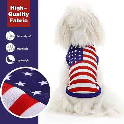 American Flag Inspired Dog Vest: Perfect Dog Shirt, Ideal Tank Top for Everyday Wear, Independence Day Celebrations Crafted Materials for a Cute and Stylish Look Blue XL