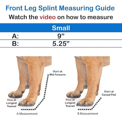 Standard Front Leg Brace for Dogs with Injuries, Arthritis, or Licking Prevention, Durable & Lightweight Post-Surgery Protection for Pets - S