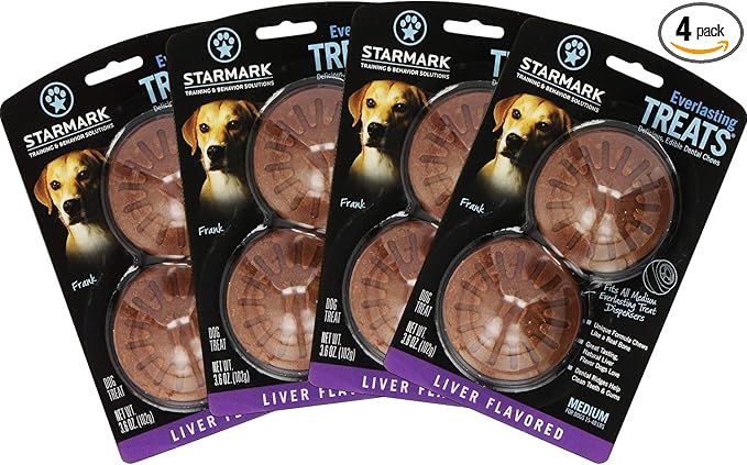 StarMark Triple Crown EVERLASTING DOG TREAT Hard Chew LIVER MEDIUM 8 Treats