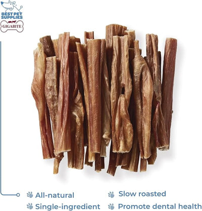GigaBite Beef Esophagus Dog Treats - Natural Gullet Sticks for Dogs, High Protein Single Ingredient Dog Chews, Rawhide Free Dental Dog Treats for All Dog Breeds - Sticks (6 Inch), Pack of 25