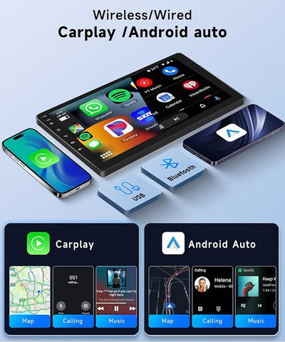 Car Stereo for Honda Pilot 2006 2007 2008[8Core 6+128G]Wireless Carplay Android Auto,9 inch IPS Touch Screen Radio, Android13/GPS/WiFi/32EQ DSP/59UI/Bluetooth5.0/SWC/Backup Camera&Mic for Pilot Radio