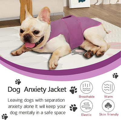Dog Anxiety Vest Calming Jacket for Small Medium Large Dogs, Dog Shirt Wrap for Indoor Outdoor Fireworks, Thunder, Travel, Separation