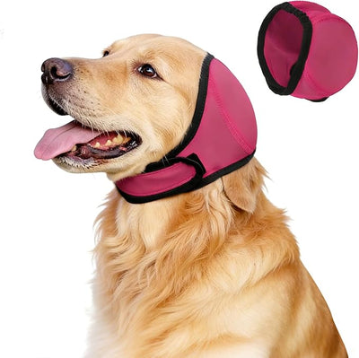 Dog Ear Covers for Bath,Swimming & Grooming Water Resistant Dogs Shower Cap Reusable Dog Ear Protection for Noise, Blow Drying Adjustable Ear Wraps for Aural Hematoma Prevention, Fireworks,Vet Visits