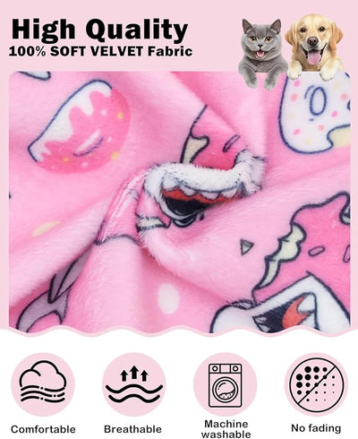 CuteBone Dinosaur Costume Dog Shirt, Stretchy Velvet T-Shirt Clothes for Small Dogs, Soft & Breathable Pet Tee Outfit Cat Apparel for Daily Wear, Cozy Pullover Design Puppy Fashion COSBX05XS