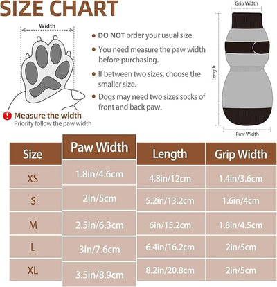 PUPTECK Anti-Slip Dog Socks with Double Sides Grips for Small Medium Large Dogs Hardwood Floors Prevents Licking, Dog Shoes for Hot Pavement Traction Control for Senior Dogs, Dark Green, M