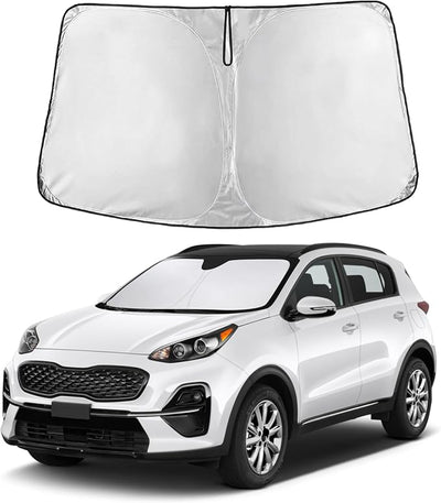 EcoNour Windshield Sunshade Compatible for Kia Sportage 2017-2020 2021 2022, Sun Visor for Front Windshield & Window Sun Shade Cover, UV Heat Blocker & Protector, Car Accessories