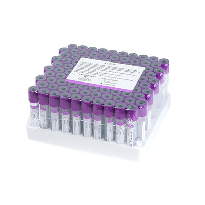 Specimen Collection Tubes 5ml Lab Vacuum EDTA K2 Tube for Pet Animals Veterinary Lab Supplies 100 Pcs Wrap Packaging