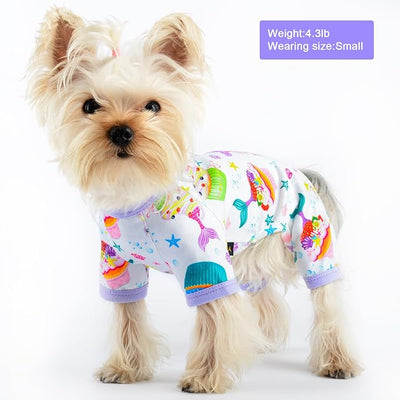 Dog Pajamas Pjs Soft Stretchy Dog Clothes for Small Dogs Girl Boy Medium Size Dogs Spring Summer Puppy Clothes Doggie Onesies Cat Pet Jammies Outfit