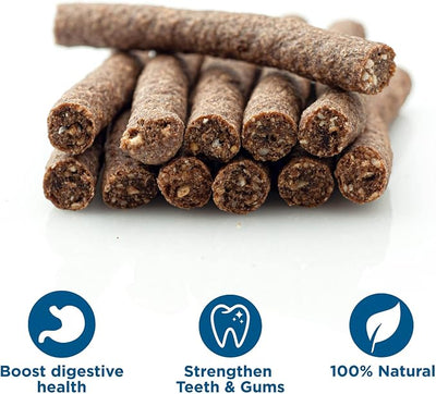 Premium Real Beef Snap Sticks - 12 Count (Pack of 1) - 100% Natural, No Additives, USA Packed, Easy to Digest, Rawhide-Free, High Protein, Great for Puppy Training