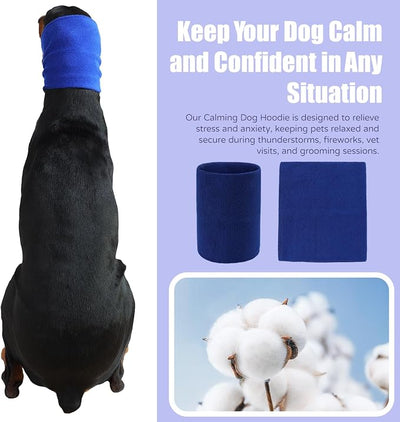 Dog & Cat Calming Hoodie - Anxiety Relief Ear Protector, Noise-Canceling Head Cover for Grooming, Bath, Force Drying, Thunder & Fireworks