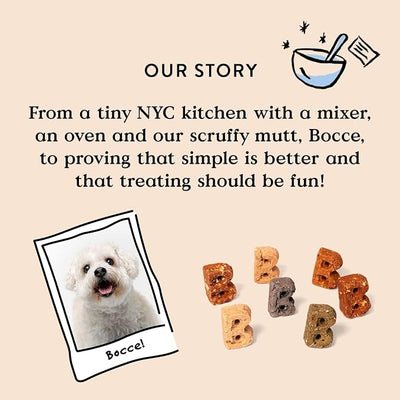 Bocce's Bakery Bone Broth Wellness Treats for Dogs, Wheat-Free Everyday Dog Treats, Made with Real Ingredients, Baked in The USA, Natural Soft & Chewy Cookies, 6 oz