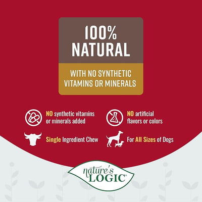 Nature's Logic Beef Femur Slices Dog Chews - Supports Dental Health - Ideal for Aggressive Chewers - Long-Lasting Chew - Beef Femur Slices Treat
