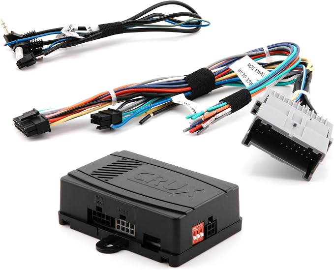CRUX SWRGM-48 radio replacement interface retains Steering Wheel Control functionality and factory Chime features on select GM Class II vehicles with Bose Amplified & Non-Amplified Systems (2002-2013)