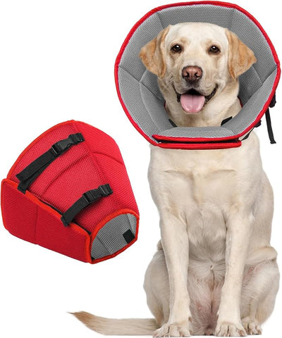 Dog Cone for Large Dogs After Surgery, Adjustable Soft Recovery Cone Collar for Dogs to Stop Licking, Professional Elizabethan Collar for Pet, Recovery Cones for Wound Healing & Hot Spots