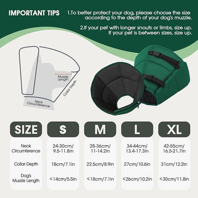 Dog Cone Collar After Surgery for Medium Dogs, Adjustable Soft Recovery Cone for Dogs to Stop Licking Biting, Comfortable Pet Elizabethan Alternative for Wound Healing