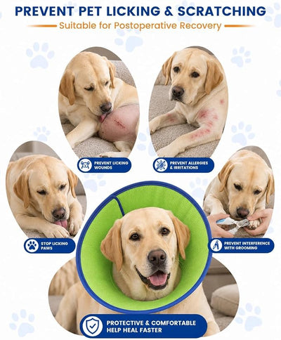 Dog Recovery Collar for Dogs After Surgery – Soft Breathable Dog Cone Collar, Lightweight Elizabethan Collar Alternative for Wound Healing, Anti Licking, Comfortable Sleep & Daily Eating,XL