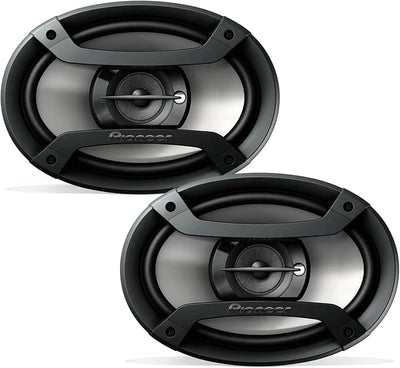 Pioneer TS-F6935R 3-Way Coaxial Car Audio Speakers - 6' x 9' Passive Car Speakers (Pair), 230 W Max Power, Black and Silver