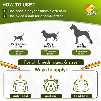Dog Antibiotics in Drops Work as Cat UTI Treatment, Support Pets with Allergies – Natural Antibiotics for Dogs Care for Digestion and Breathing in All Pet Sizes and Breeds – 2 oz