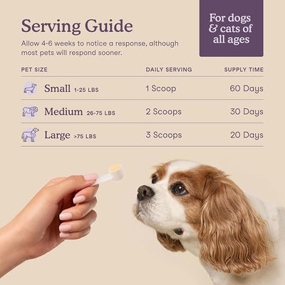 Fera Pets Dog & Cat Calming Supplement - Pet Relaxation Powder, 60 Scoops