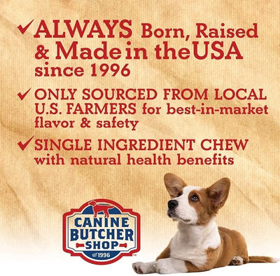 Pig Ears for Dogs Large Made in USA, Pig Ears Dog Treats, Large & Small Dogs, Aggressive Chewers, Dog Chews Long Lasting (12-Pack)