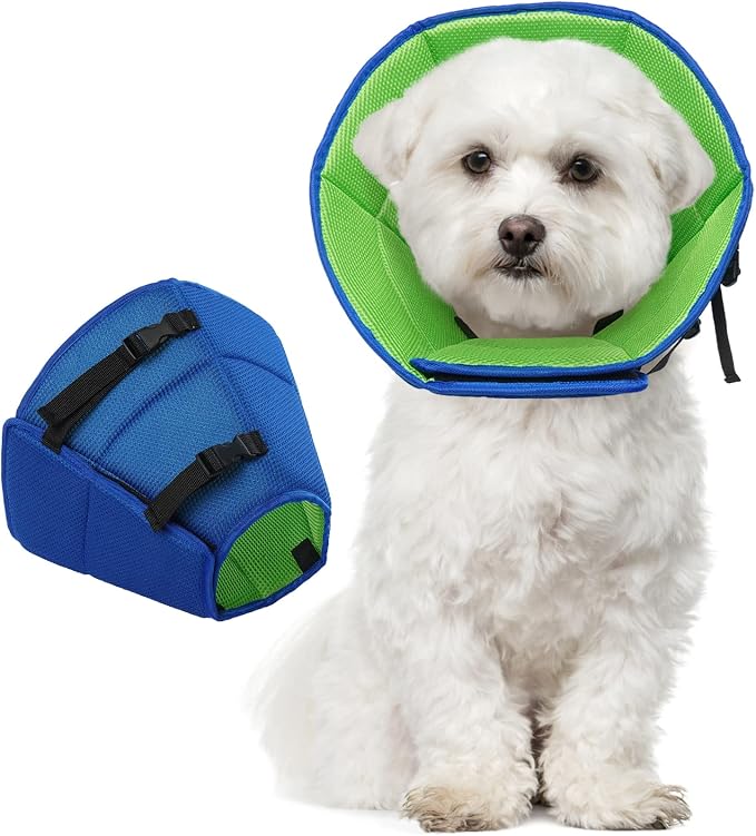 Dog Cone Collar After Surgery for Medium Dogs, Adjustable Soft Recovery Cone for Dogs to Stop Licking Biting, Comfortable Pet Elizabethan Alternative for Wound Healing