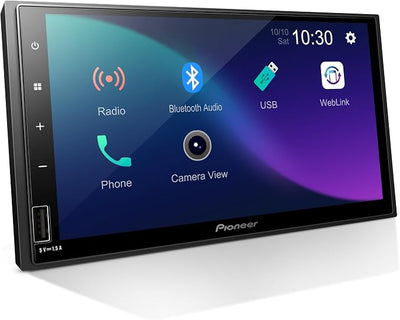 Pioneer DMH-470EX 7” Double-Din Digital Media Receiver Car Stereo - Bluetooth, AUX Input, WebLink, Smartphone Integration, Touchscreen, Rear Camera Input