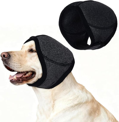 Rbenxia Dog Ear Muffs Dog Quiet Ear Cover for Hematoma, Bathing, Drying, Swim& Noise Anxiety, No Shake Ear Wrap for Grooming Reusable Dog Ear Protection for Calming (Grey, Medium)