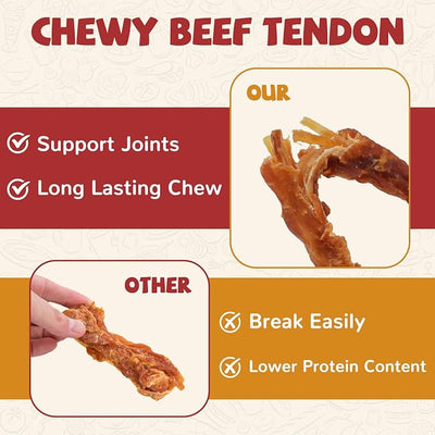 PAWUP Turkey Dog Treats, Turkey Wrapped Beef Tendon, Rawhide Free, Bone-Shaped Sticks Turkey Treats for Small Dogs (13 g/Stick, 6 Count)