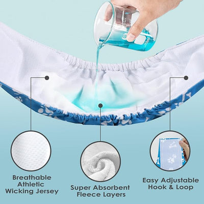 Wegreeco Washable Male Dog Belly Band - Pack of 3 - Washable Male Dog Belly Wrap, Medium Doggie Diapers for Doggy Puppy (Bone, Medium)