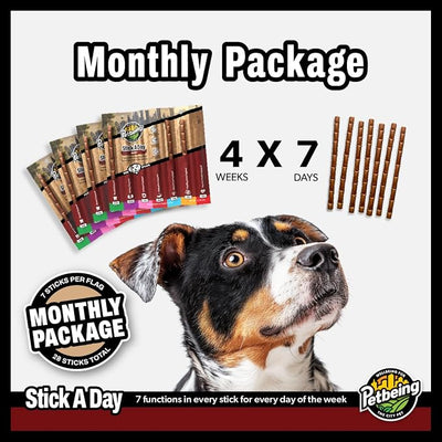 Stick a Day for Dogs | Daily Real Meat Dog Chew Sticks with 7-in-1 Wellness Support | Dog Treats with Vitamins & Nutrients for Daily Routine | Chicken Flavor, 28 Count