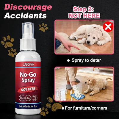 Potty Training Spray for Dogs, 2-Step Puppy Pee Training Spray Set, Go Here Attractant & Not Here Deterrent Spray, Helps Guide Dogs to Pee Pads, Grass & Outdoor Potty Areas, Indoor Outdoor, 6.8 Fl Oz.