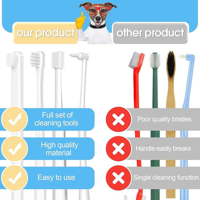 Small Dog & Puppy Toothbrush Kit, Soft Bristles, White | Gentle Care for Tiny Teeth. Beginner-Friendly Brushing. Soft Gum Comfort. Daily Routine Made Simple.