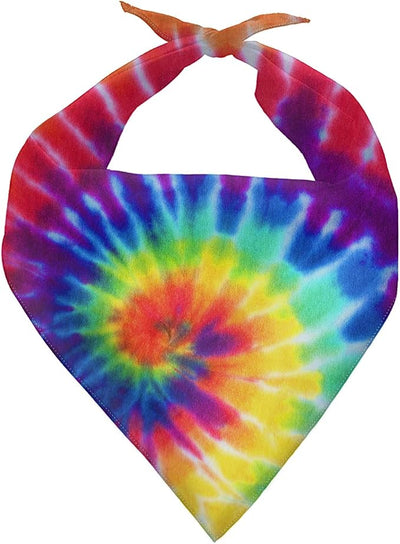KEIAHUAN Rainbow Tie Dye Dog Bandanas Washable Triangle Bibs,Medium Large Bandanas for Dogs and Cats Birthday Party Supplies Decorations Birthday Outfit Bandanas Accessories