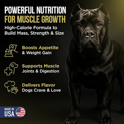 (10 Pounds) 604 Servings - 2 Pack of 5 Pounds Dog Weight Gainer - Weight Gain Supplements for Dogs - Canine and Dog Muscle Builder - Made in The USA