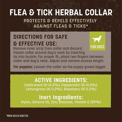 Earth Animal Apothecary Natural Flea & Tick - Herbal Collar for Large Dogs - 1 Collar