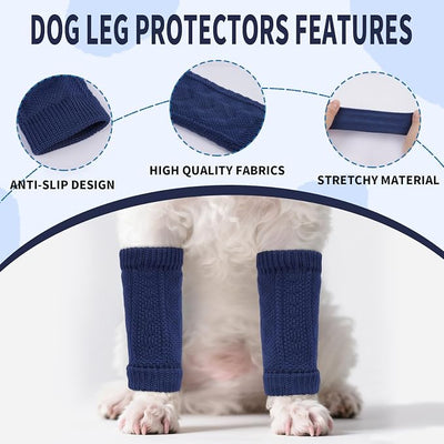 ROZKITCH 4 PCS Dog Elbow Protector, Dog Leg Wrap, Dog Lick Sleeve to Prevent Licking Back Leg, Joint Protective Sleeve Arthritis,