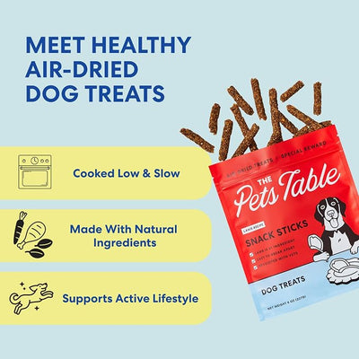 The Pets Table Lamb Limited Ingredient Diet Air-Dried Healthy Dog Treats, 8-Ounce Bag