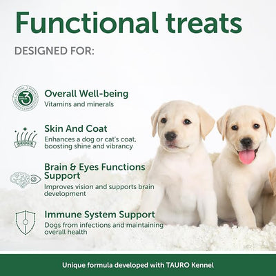 Nature's Protection Superior Care Grain-Free Healthy Dog Training Treats for Puppies and Adult Dogs Bundle - High Protein Salmon and Lamb Chews, 5.29 oz Each
