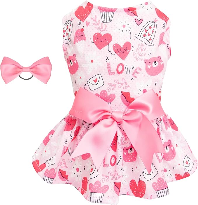 CuteBone Dog Mesh Dress Puppy Sundress Pet Outfit Summer Fashion for Small Dogs Girl Cat Clothes