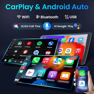 [4Core 64GB ROM] 9" 1280 * 800 Touchscreen Car Radio Stereo for Ford F150 2009-2014 with Wireless CarPlay Android Auto 5G WiFi GPS Bluetooth FM SWC Mirror Link, Backup Camera (Only Fit Manual AC)