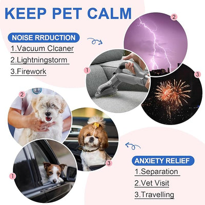 Dog Calming Vest, Dog Anxiety Vest with Ear Wrap to Reduce Noise Stress, Anxiety Jacket for Dogs, Dog Compression Shirt Anxiety for Separation, Fireworks, Vet Visits (Black, XS)
