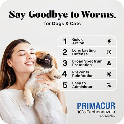 vetr Primacur Broad-Spectrum Oral Suspension Support Formula 10% Oral Suspension for Dogs and Cats - 960ML/32.4oz - Chicken Flavor
