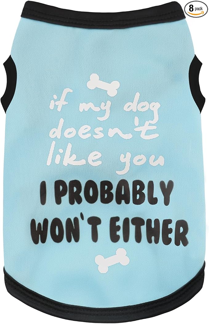 Elevate Your Pet's Seasonal Style with Playful Panache: with Adorable Beautifully Printed Dog Shirts Featuring Hilarious Printed Patterns for Airy Comfort in Summer and Fall Classic Series8 X-Small