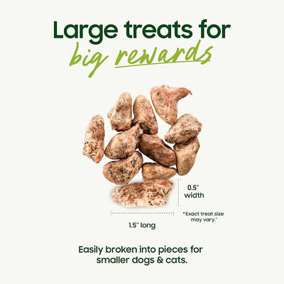smallbatch Pets Premium Freeze-Dried Chicken Heart Treats for Dogs and Cats, 3.5 oz, Made and Sourced in The USA, Single Ingredient, Humanely Raised Meat, No Preservatives or Anything Artificial Ever