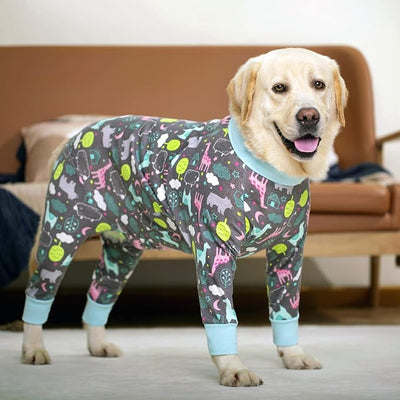 kzrfojy Dog Recovery Suit for Dogs After Surgery Female Male Medium Large Dog Neuter Spay Onesie for Shedding Prevent Licking Surgical Wound Dog Cone Alternative Giraffe