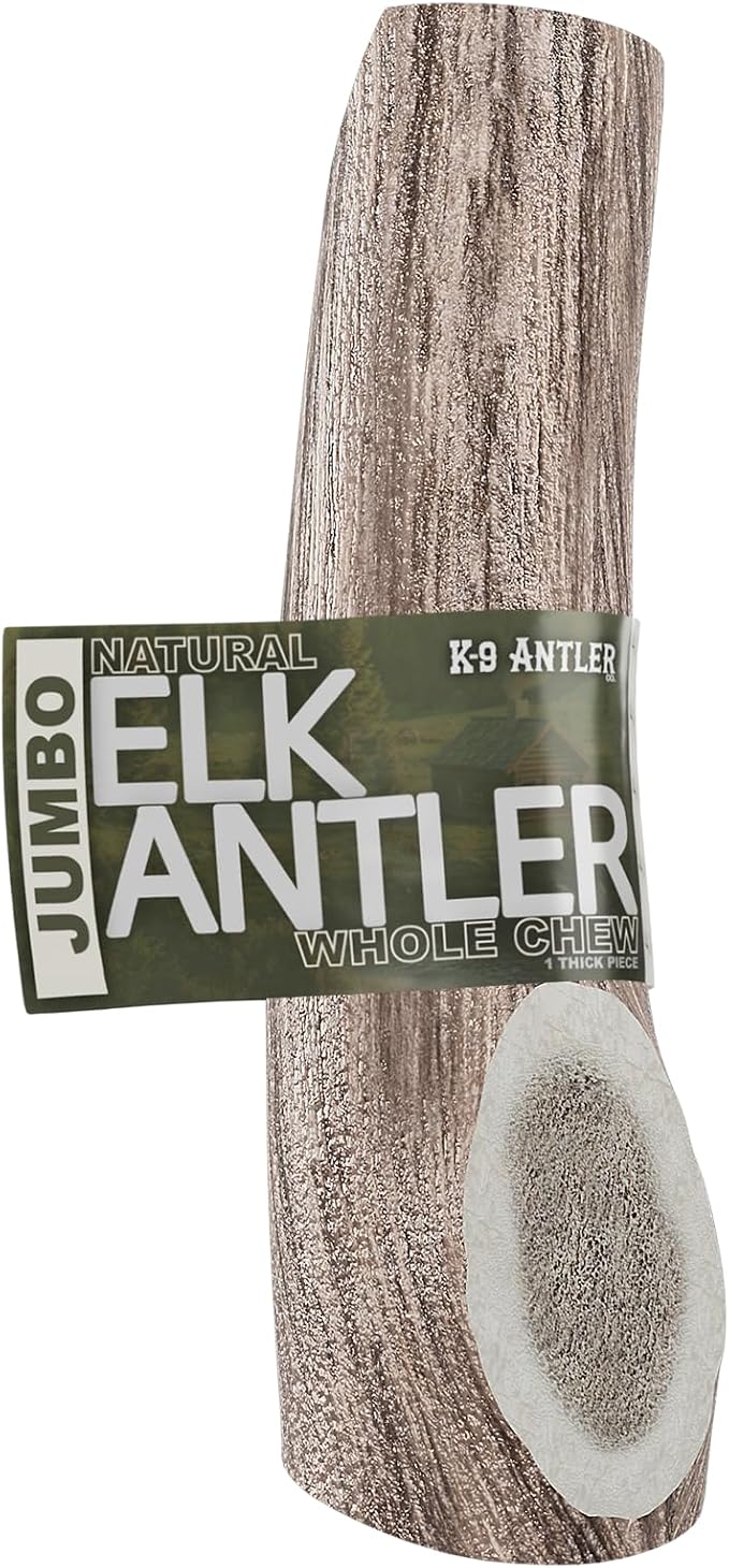 Elk Antlers for Dogs – Jumbo Whole, Durable Chew for Aggressive Chewers, USA Sourced, Naturally Shed & Ethically Harvested.