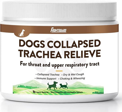 Dog Cough Relief Chews, Kennel Cough Support for Dogs, Herbal Throat & Airway Supplement for Dry & Wet Cough, Choking, Gagging, Wheezing & Respiratory Comfort, 120 Soft Chews
