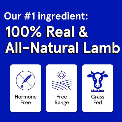 TRMC Real Meat Dog Treats - 12oz Bag of Bite-Sized Air-Dried Lamb Jerky for Dogs - Grain-Free Jerky Dog Treats, Free-Range, Grass Fed Lamb - All-Natural High Protein